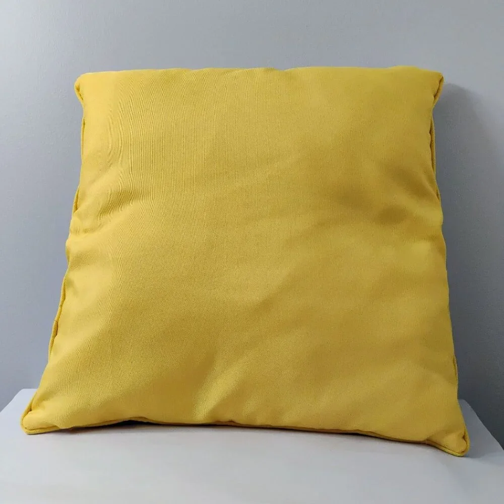 Bee Happy Embroidered Throw Pillow With Floral & Bee Design, Cottagecore Decor